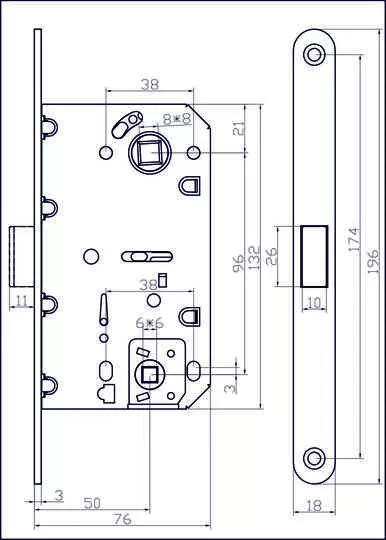 Защелка сантехническая магнитная ADDEN BAU WC-5096 MAG BLACK Черный