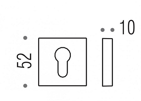 Накладка на цилиндр COLOMBO PT13-CM матовый хром