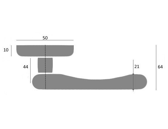 Ручка дверная Venezia VIGNOLE D1 античное серебро