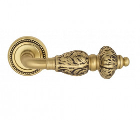 Ручка дверная Venezia LUCRECIA D3 французское золото + коричневый