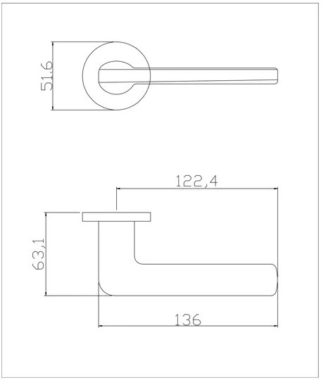 Ручка дверная ADDEN BAU ELIT S-487 NICKEL никель