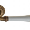 Ручка дверная Fratelli Cattini GRACIA CERAMICA BIANCO D1-BY Матовая бронза