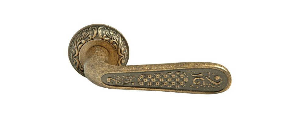 Ручка дверная RUCETTI RAP-CLASSIC 1 OMB старая Матовая бронза