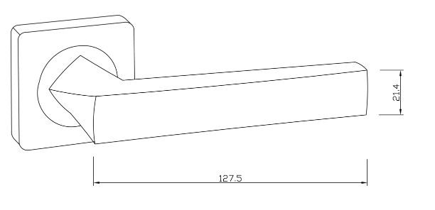 Ручка дверная RENZ INDH 302-02 ABB Равенна бронза черная с патиной