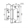 Петля накладная без врезки PUERTO IN100-2S FH SB безВР 100*75*2,5 латунь матовая 2 шт