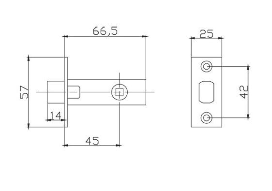 Задвижка врезная RENZ INL-BK 45 White белый