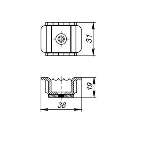 Регулятор прижима двери FUARO 31х38 мм сталь