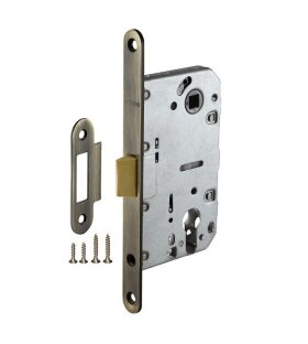 Замок межкомнатный под цилиндр FUARO PLASTIC P85C-50 AB Античная бронза