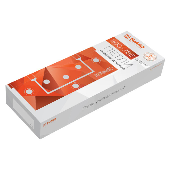 Петля накладная без врезки FUARO IN4300W BL 300-2BB 100x2 чёрный