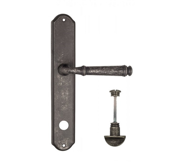 Дверная ручка на планке Fratelli Cattini FARFALLA WC-2 PL02-IA античное серебро
