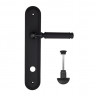 Дверная ручка на планке Fratelli Cattini ENCIA WC-2 PL288-NM матовый черный