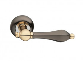 Ручка дверная PALIDORE A-61 BH/PB Черный никель/золото