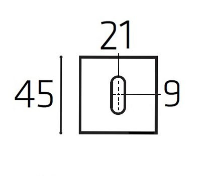 Накладка под ключ буратино Venezia Unique KEY-20 полированный хром 2 шт.