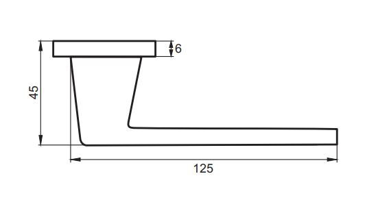 Ручка дверная PUERTO INAL 545-06 slim SSC Фрапе супер сатинированный хром
