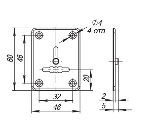 Накладка декоративная на сувальдный замок PUNTO ESC081/1-SS нержавейка 1 шт