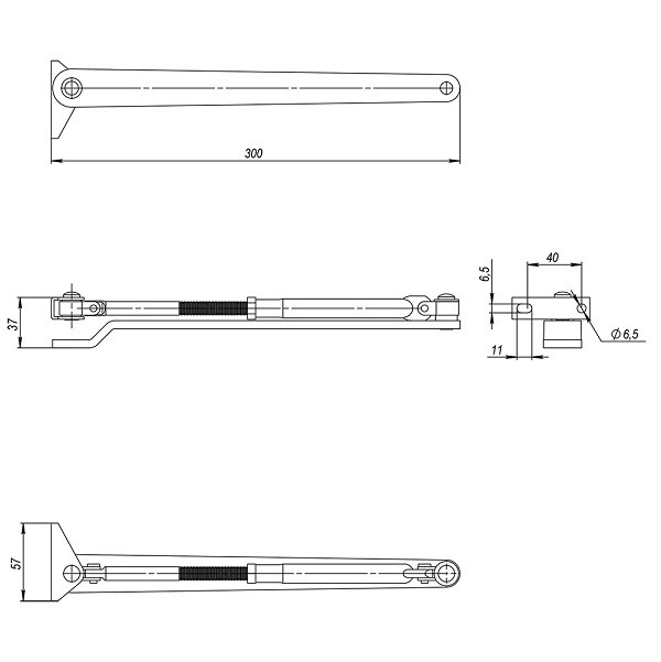 Рычажная тяга ARMADILLO DCS.UN.BC/DA (25-140) AL алюминий