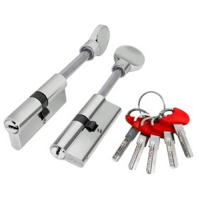 Цилиндровый механизм со штоком FUARO D-PRO507/80 mm (45+10+25) CP хром