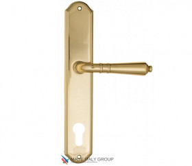 Дверная ручка на планке Fratelli Cattini TOSCANA CYL PL02-OLV полированная латунь