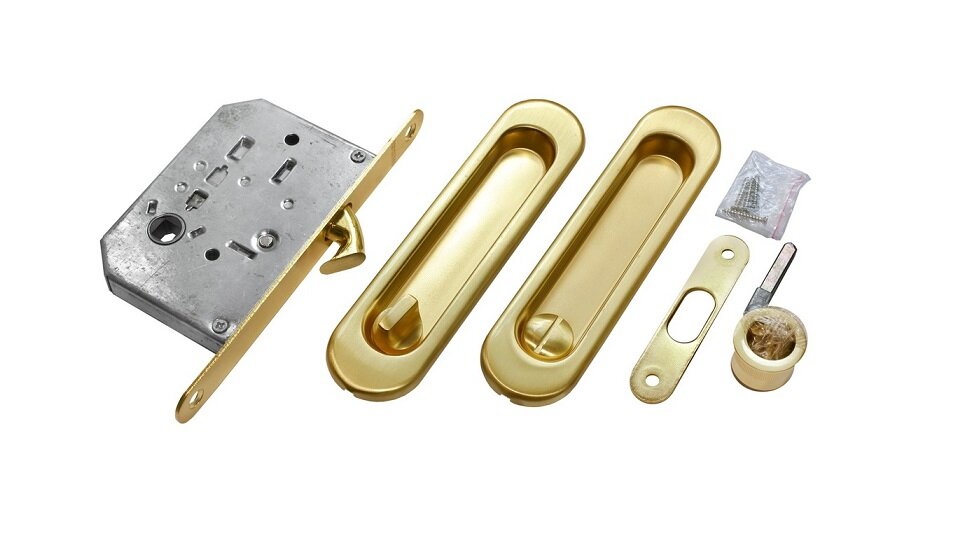 Комплект для раздвижных дверей MORELLI MHS150 WC SG Матовое золото
