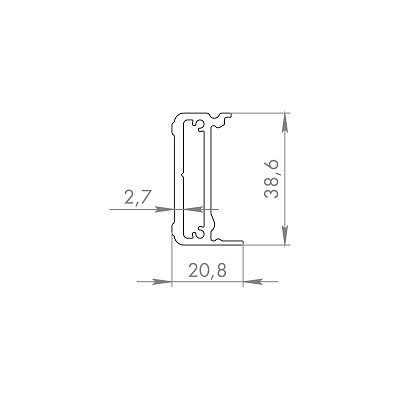 Стеновой профиль ARMADILLO SLD.Comfort-PRO/2000 bracket BL черный