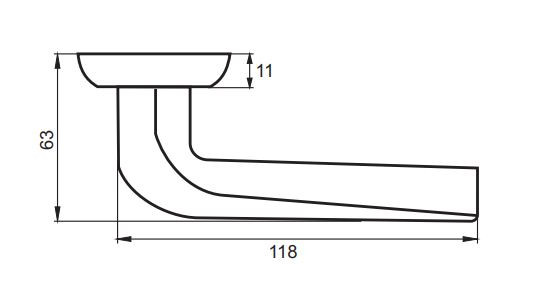 Ручка дверная PUERTO INAL 518-08 PW Карпаччо жемчужный