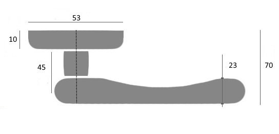 Ручка дверная Venezia CALLISTO D2 натуральное серебро/черный