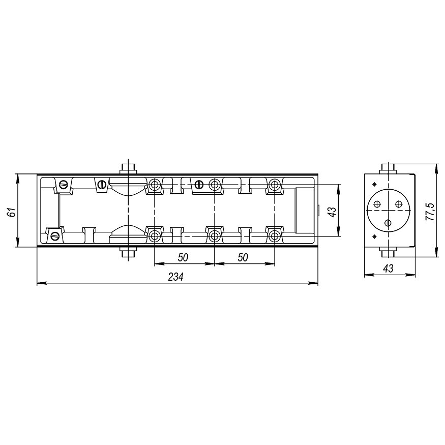 Корпус доводчика ARMADILLO DCS.UN.BC/DA (25-100/140) AL алюминий