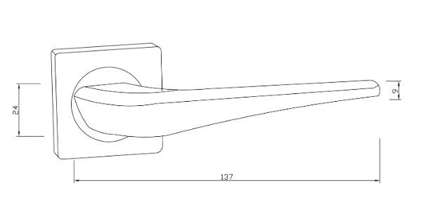 Ручка дверная RENZ INDH 425-02 B/CP Фиоре черный/хром блестящий