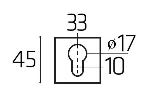 Накладка дверная под цилиндр Venezia Unique CYL-20 матовая бронза 2 шт.