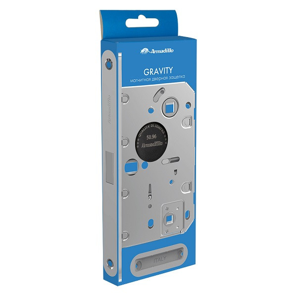 Магнитная защелка ARMADILLO WC с ответной планкой GRAVITY G01.196.50.96 MWSC итальянский тисненый
