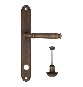 Дверная ручка на планке Fratelli Cattini FARFALLA WC-2 PL01-BA античная бронза