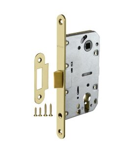 Замок межкомнатный под цилиндр FUARO PLASTIC P85C-50 SG Матовое золото