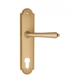 Дверная ручка на планке Fratelli Cattini TOSCANA CYL PL248-BS матовая латунь