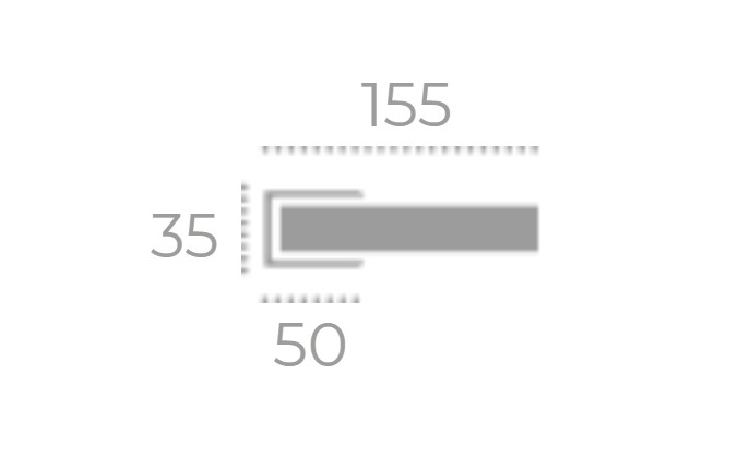 Ручка дверная FADEX FORME 295 ICON Белый матовый ГЛАДКАЯ