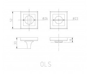 Завертка сантехническая PALIDORE OLS BB Бронза