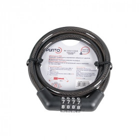 Замок тросовый PUNTO PK-BIKE-1010-CODE (10х1000) /подвес