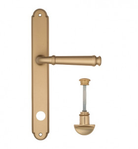 Дверная ручка на планке Fratelli Cattini FARFALLA WC-2 PL01-BS матовая латунь