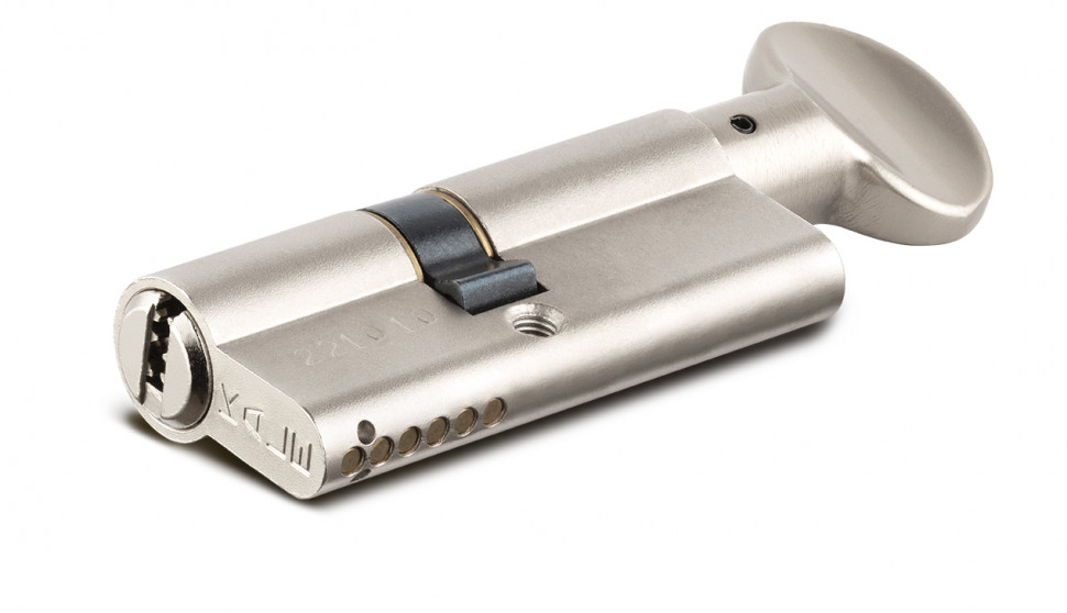 Цилиндровый механизм с вертушкой KALE KILIT 164 SM/62 (26+10+26) mm никель 5 кл.