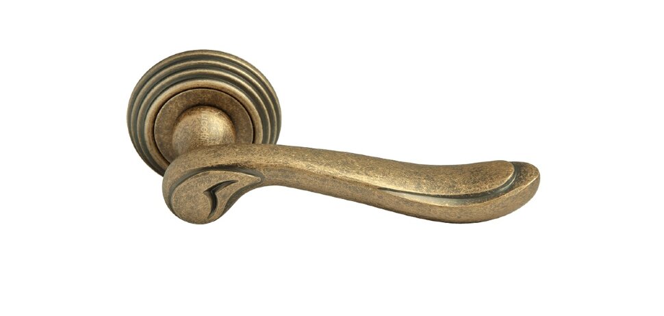 Ручка дверная RUCETTI RAP-CLASSIC-L 6 OMB старая Матовая бронза