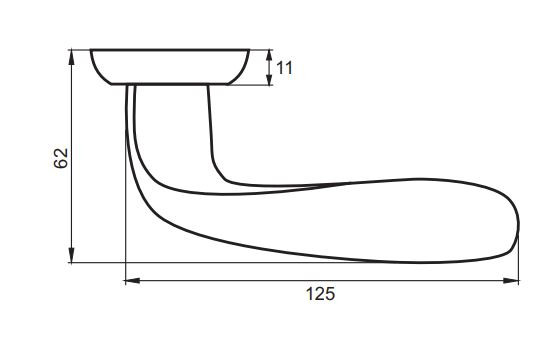 Ручка дверная PUERTO INAL 519-08 MSW/CP Пиката матовый супер белый/хром блестящий