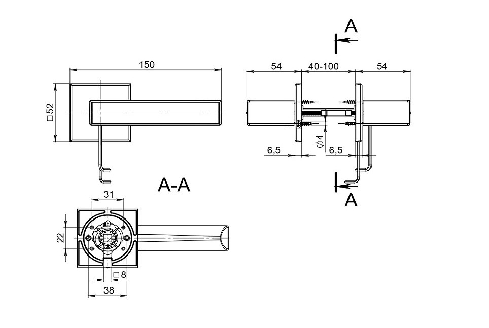 Ручка для входной двери FUARO RED LINE RL SSC-16 сатинированный хром