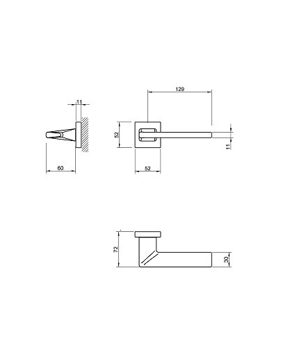 Ручка дверная Tupai 4140-153 Q Vizion черный