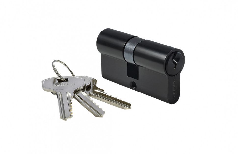 Цилиндр MORELLI ключ/ключ (70 мм) 70C BL Черный