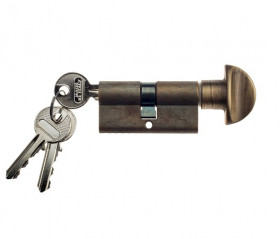 Цилиндровый механизм ключ-вертушка Venezia 30/10/30 матовая бронза