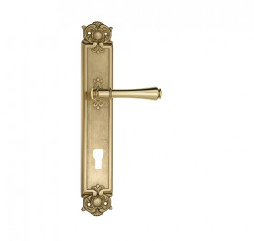 Дверная ручка на планке Venezia CALLISTO CYL PL97 полированная латунь