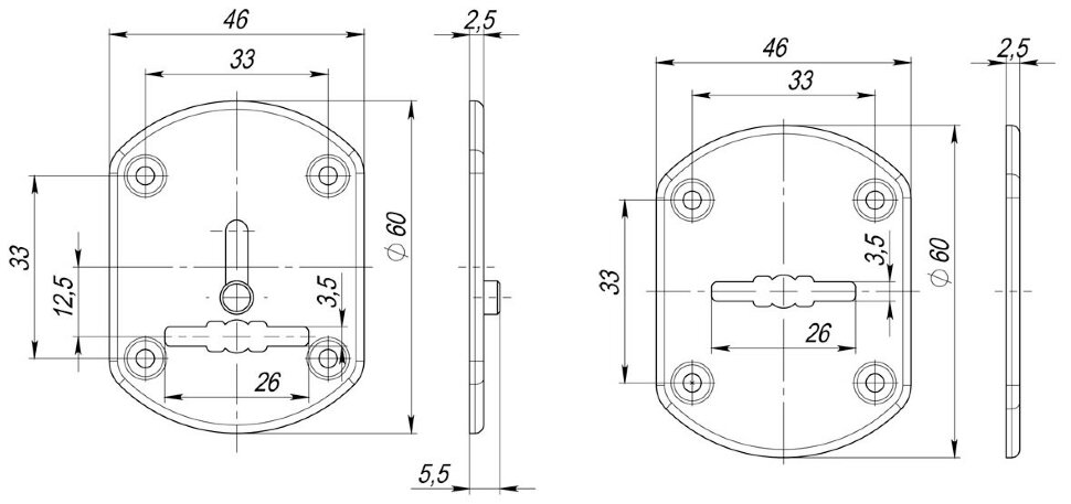 Накладка декоративная на сувальдный замок с шторкой FUARO ESC021-SN-3 МАТОВЫЙ НИКЕЛЬ