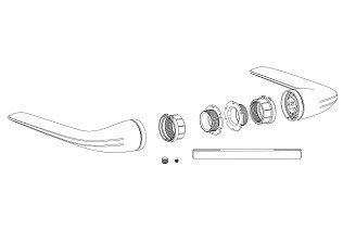 Ручка дверная ARMADILLO K.ART30.CLARITY FSG-39 флорентийское золото