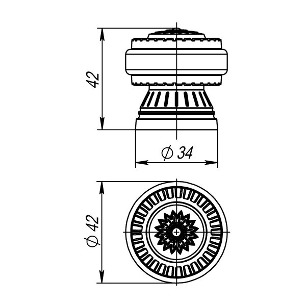 Ограничитель напольный ARMADILLO DH062 CL-GOLD-24 Золото 24К