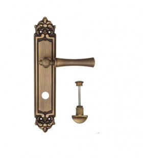 Дверная ручка на планке Fratelli Cattini FOGGIA WC-2 PL96-BY матовая бронза