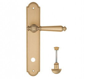 Дверная ручка на планке Fratelli Cattini MARANI WC-2 PL257-BS матовая латунь